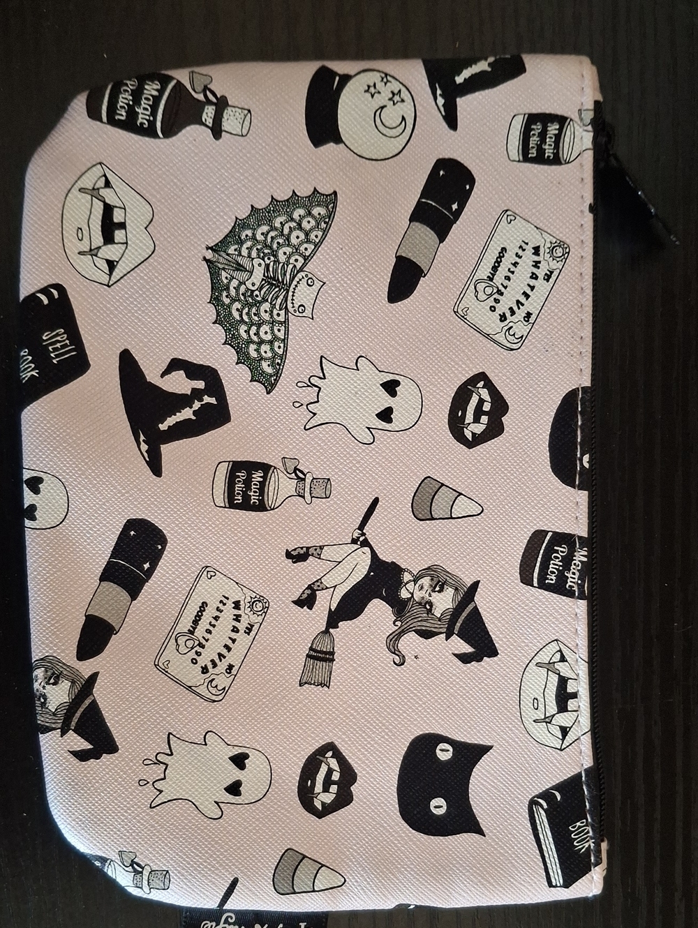 Kids Witch Theme Pink Pencil Case Pouch